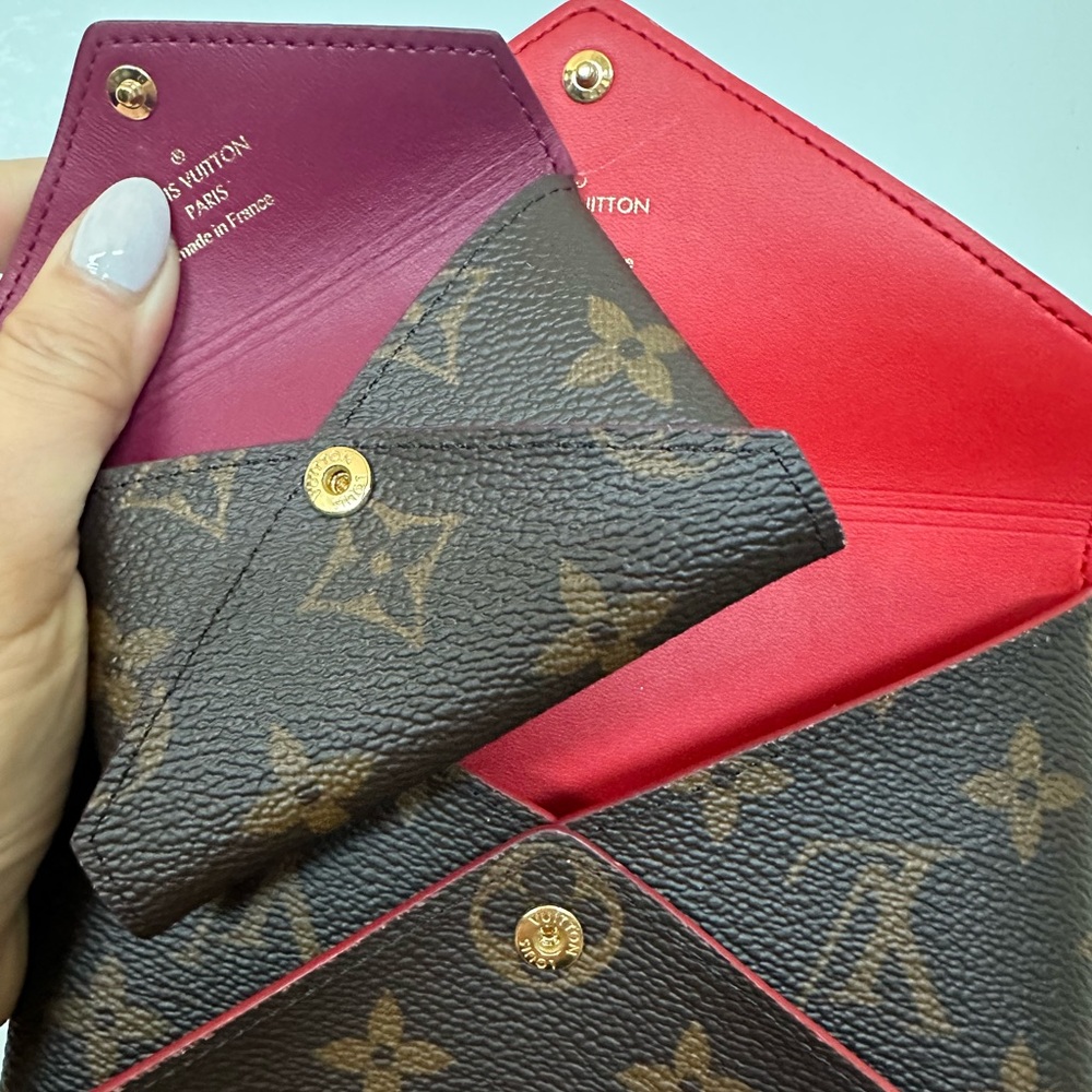 Louis Vuitton Monogram Card Holder kirigami med - sm wallet clutch x 2 sold out
